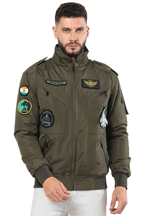 Green Indian Air Force Military Jacket
