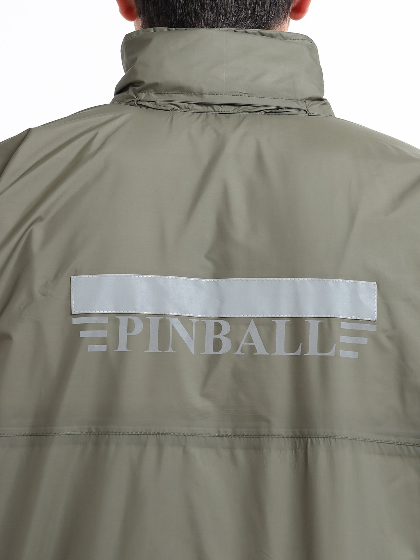 Olive raincoat for men