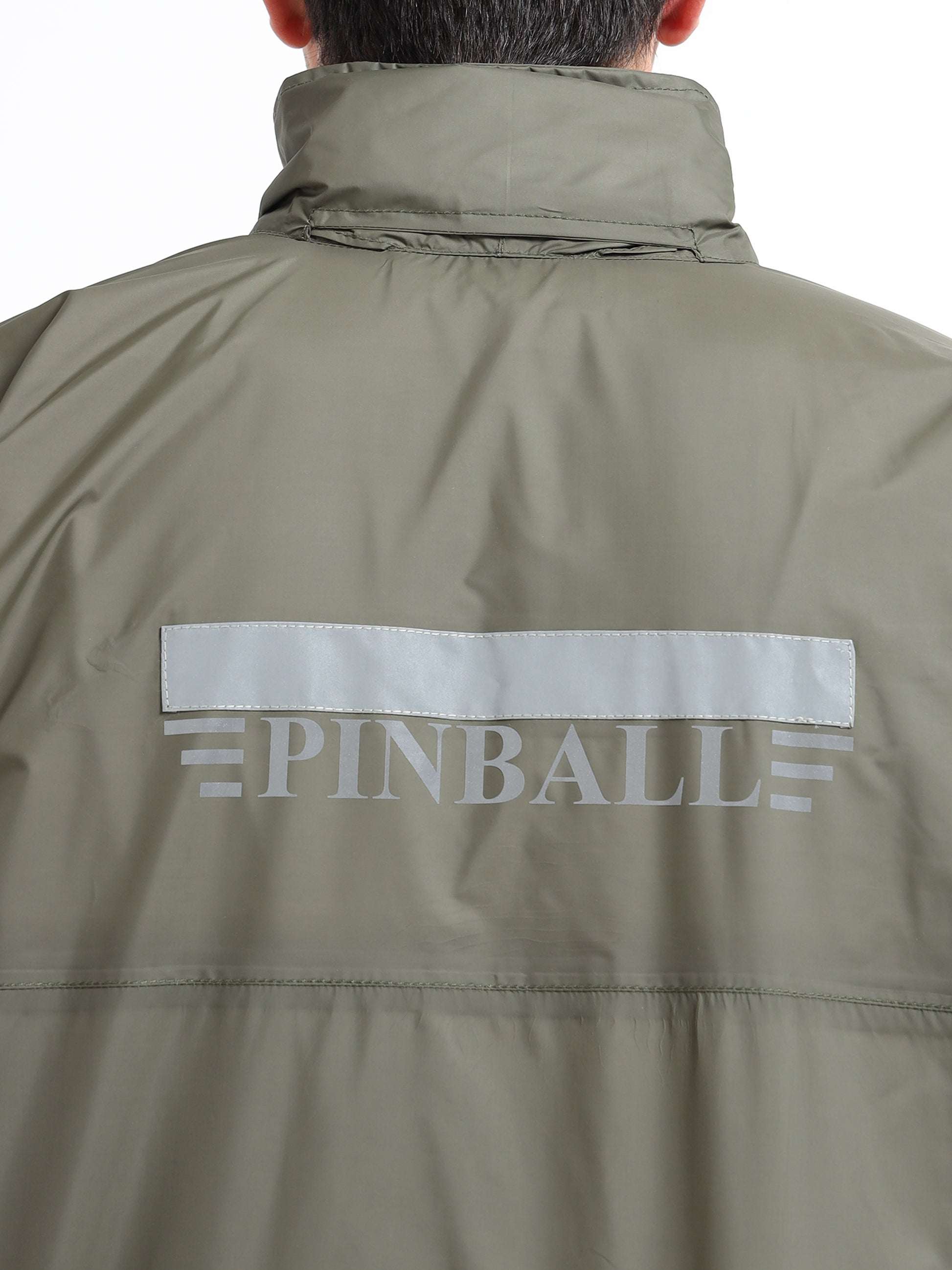 Olive raincoat for men