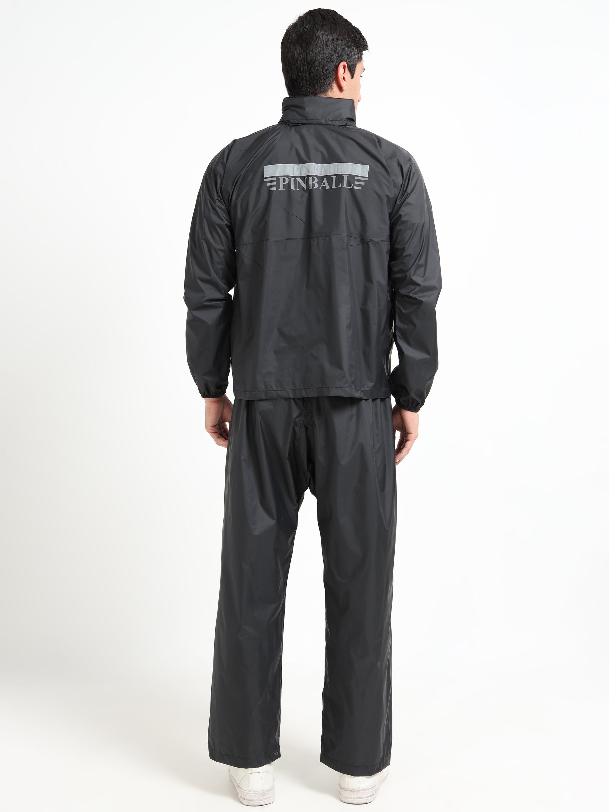 Black raincoat for men