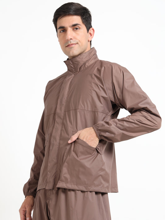 Brown raincoat for men