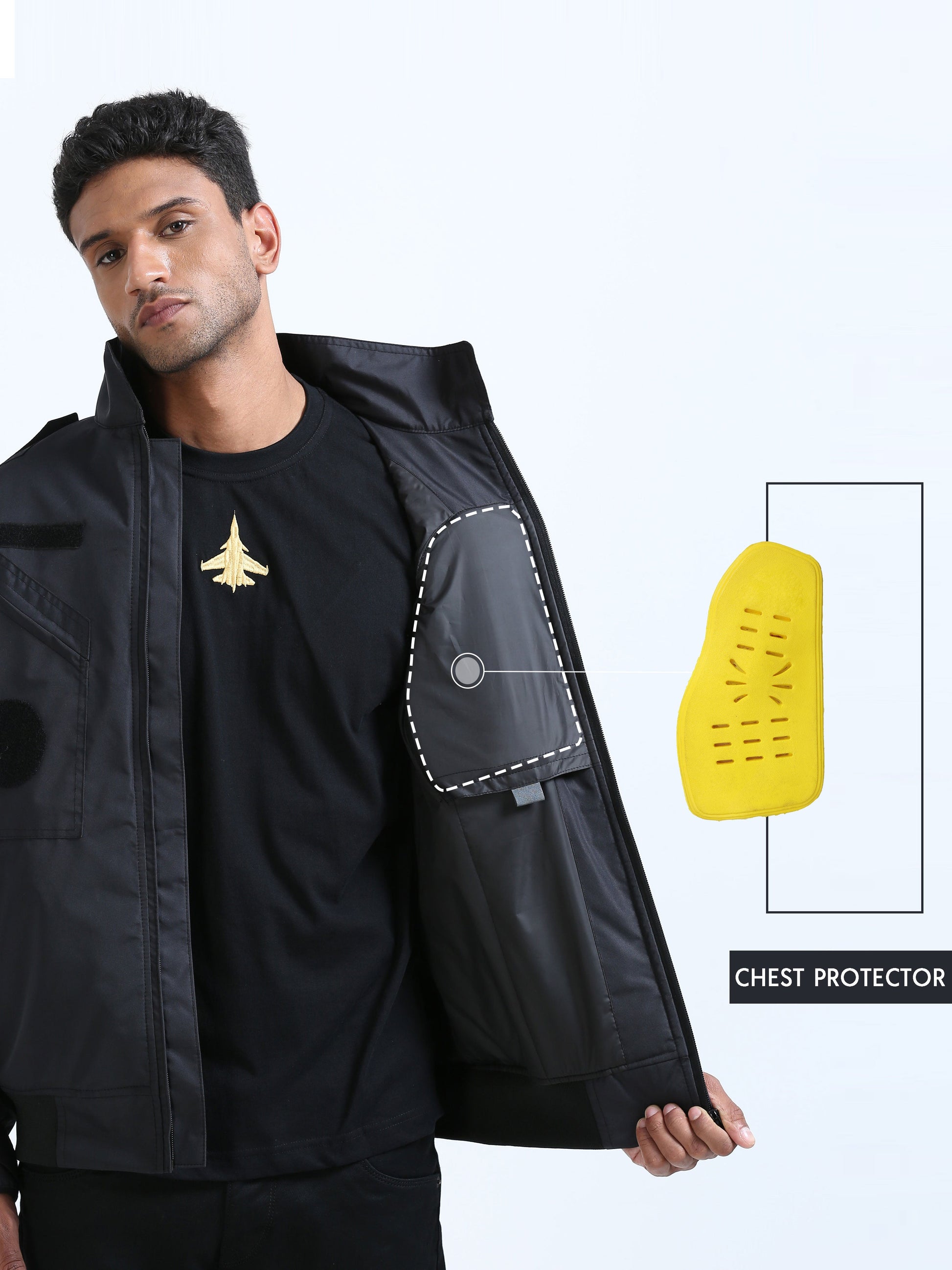 padded bike rider jacket