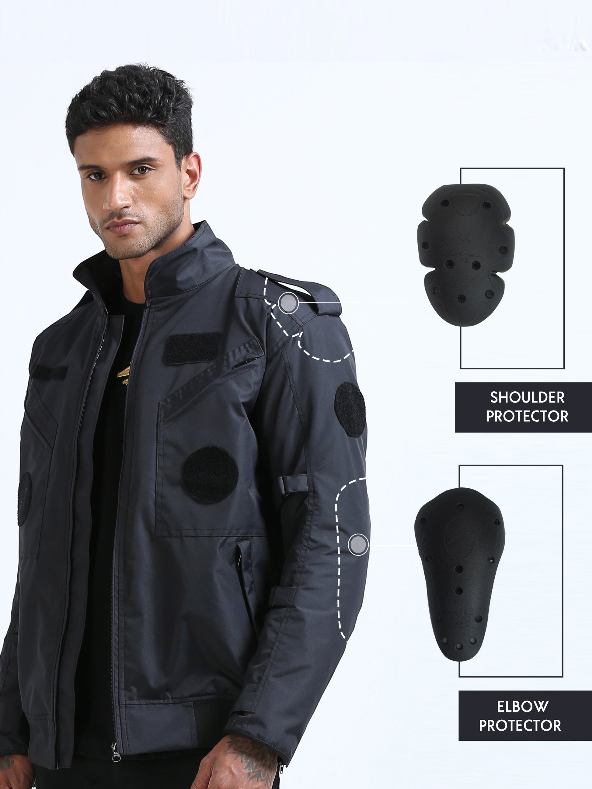 padded bike rider jacket