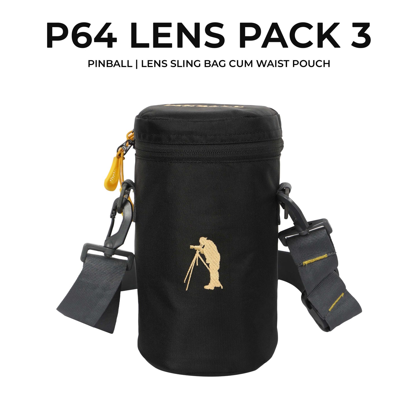 P64 LENS PACK 3 | PINBALL | LENS SLING BAG CUM WAIST POUCH