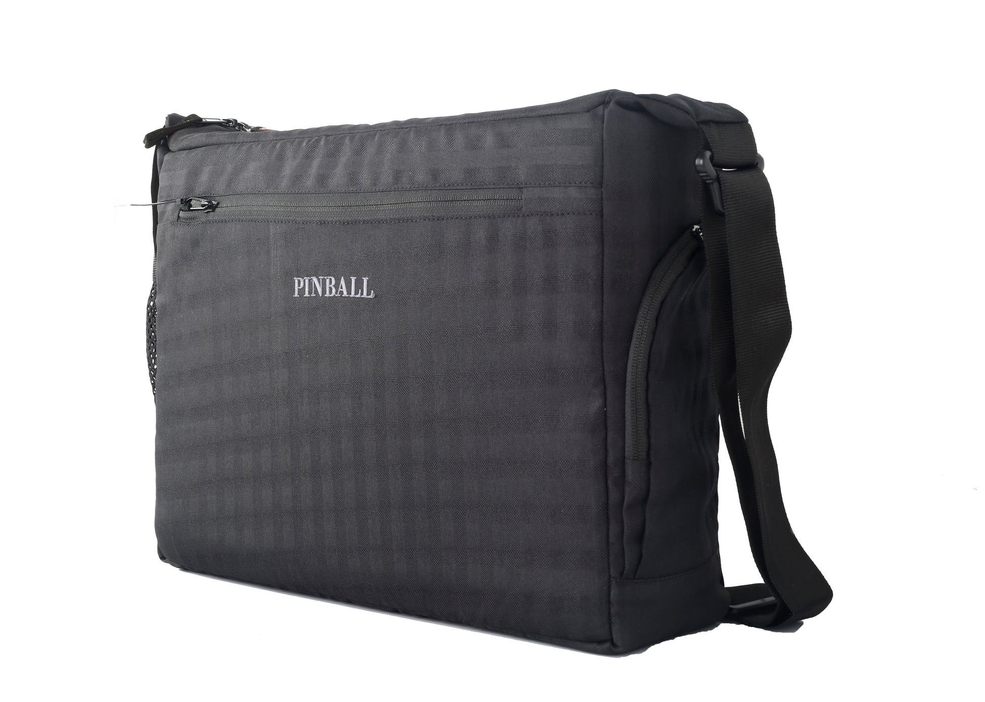 Image: Front 45-degree side view of the P49 Lens Pro sling bag, showcasing its compact and ergonomic design. The bag's dedicated lens compartments and adjustable dividers offer secure and convenient storage for your lenses and accessories. Stay organized and ready to capture exceptional shots with the P49 Lens Pro.