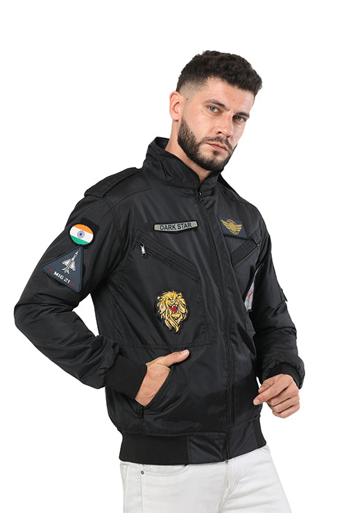 Black Indian Air Force Military Jacket