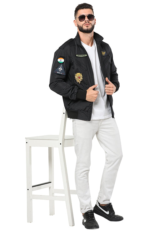 Black Indian Air Force Military Jacket