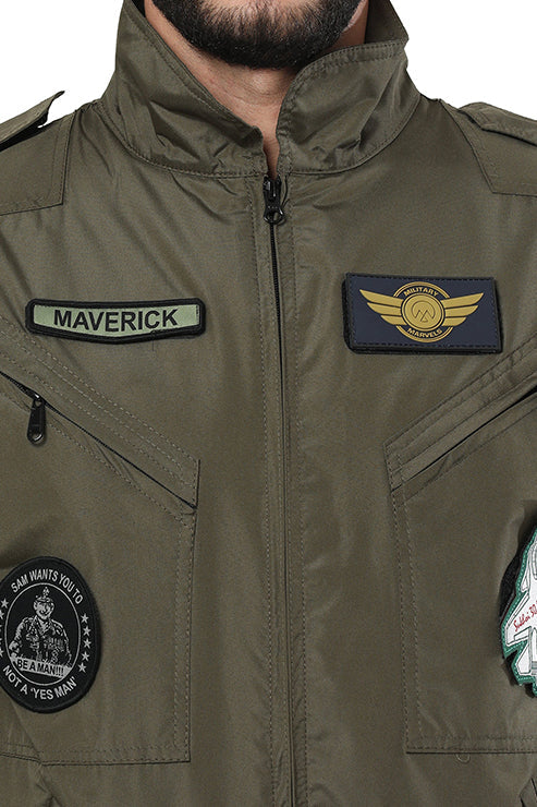 Green Indian Air Force Military Jacket