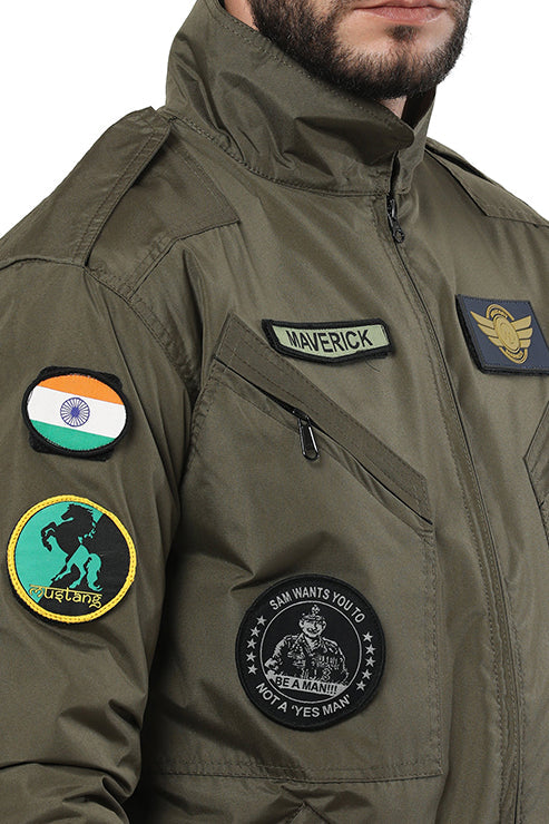 Green Indian Air Force Military Jacket