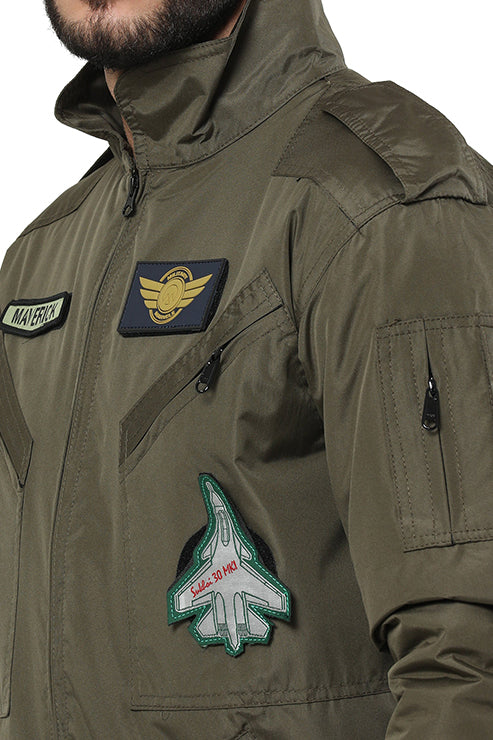 Green Indian Air Force Military Jacket