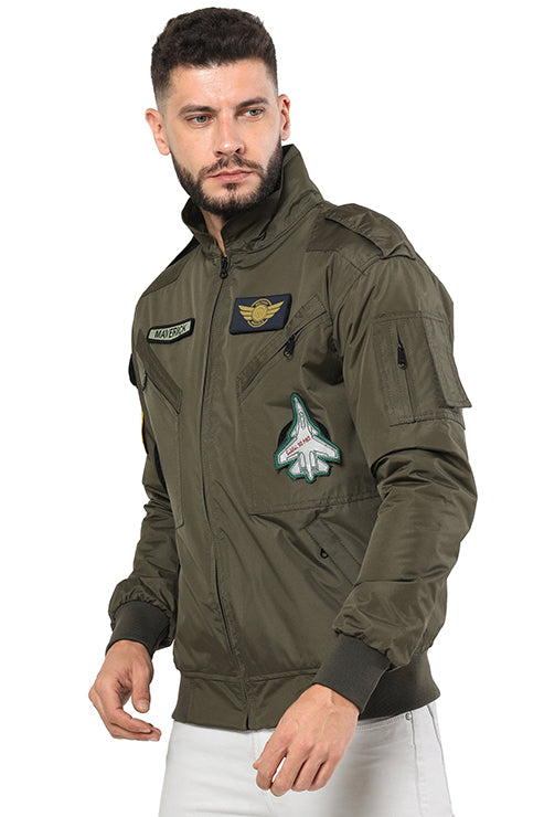 Green Indian Air Force Military Jacket