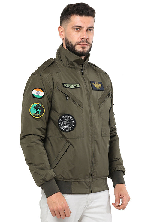 Green Indian Air Force Military Jacket