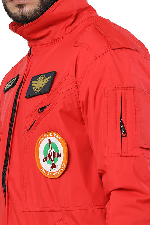 Red Indian Air Force Military Jacket