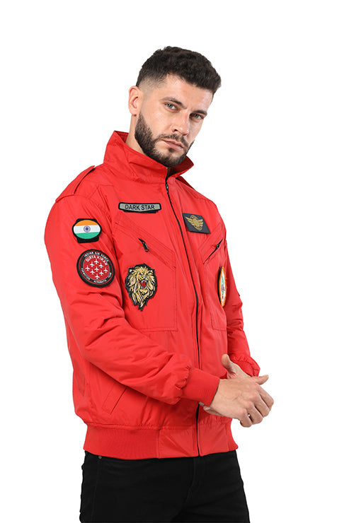 Red Indian Air Force Military Jacket