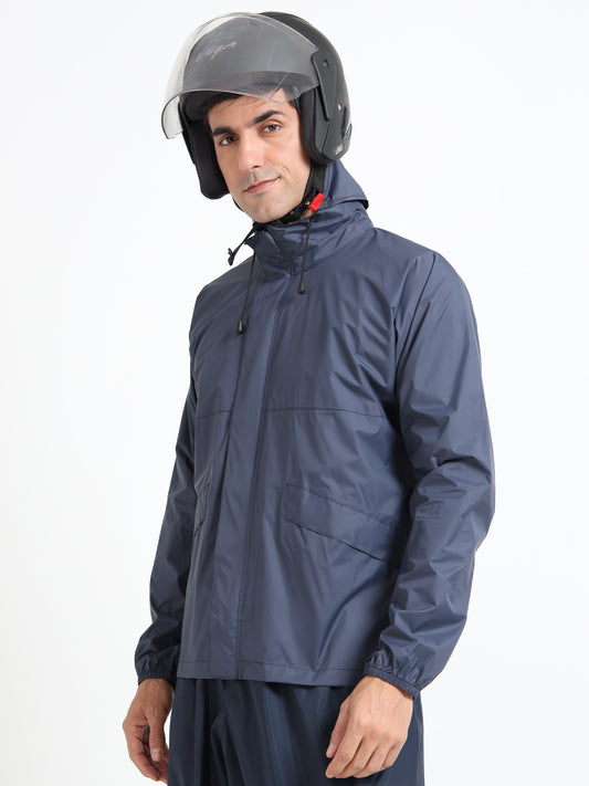 Navy raincoat for men