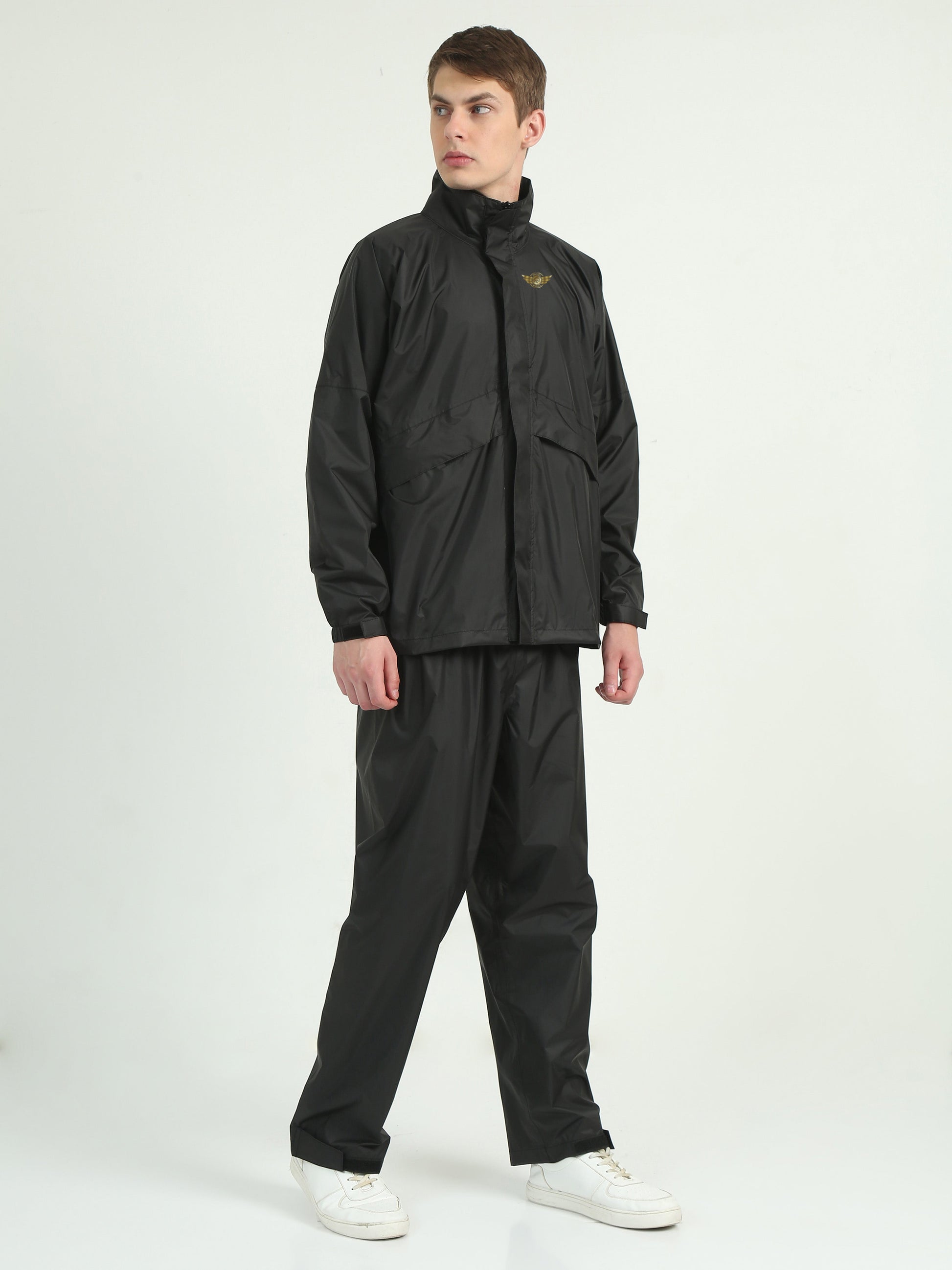 Black Hooded Raincoats for Men and Women