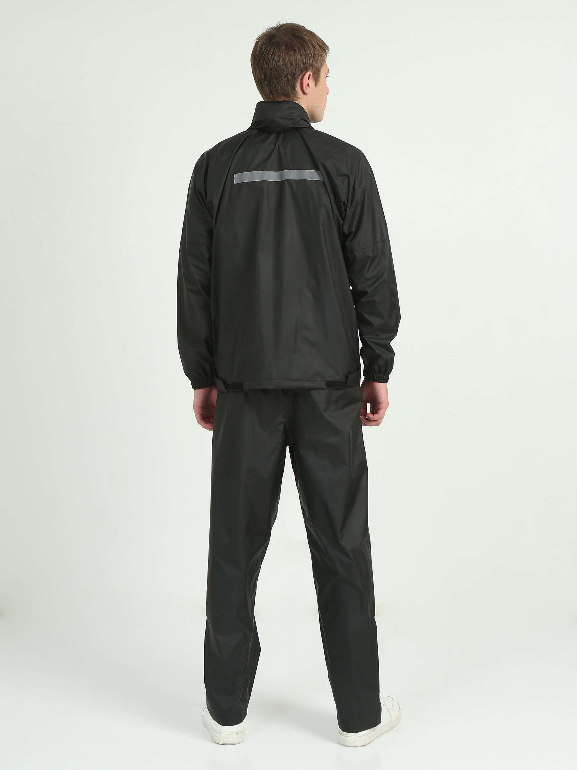 Black Hooded Raincoats for Men and Women
