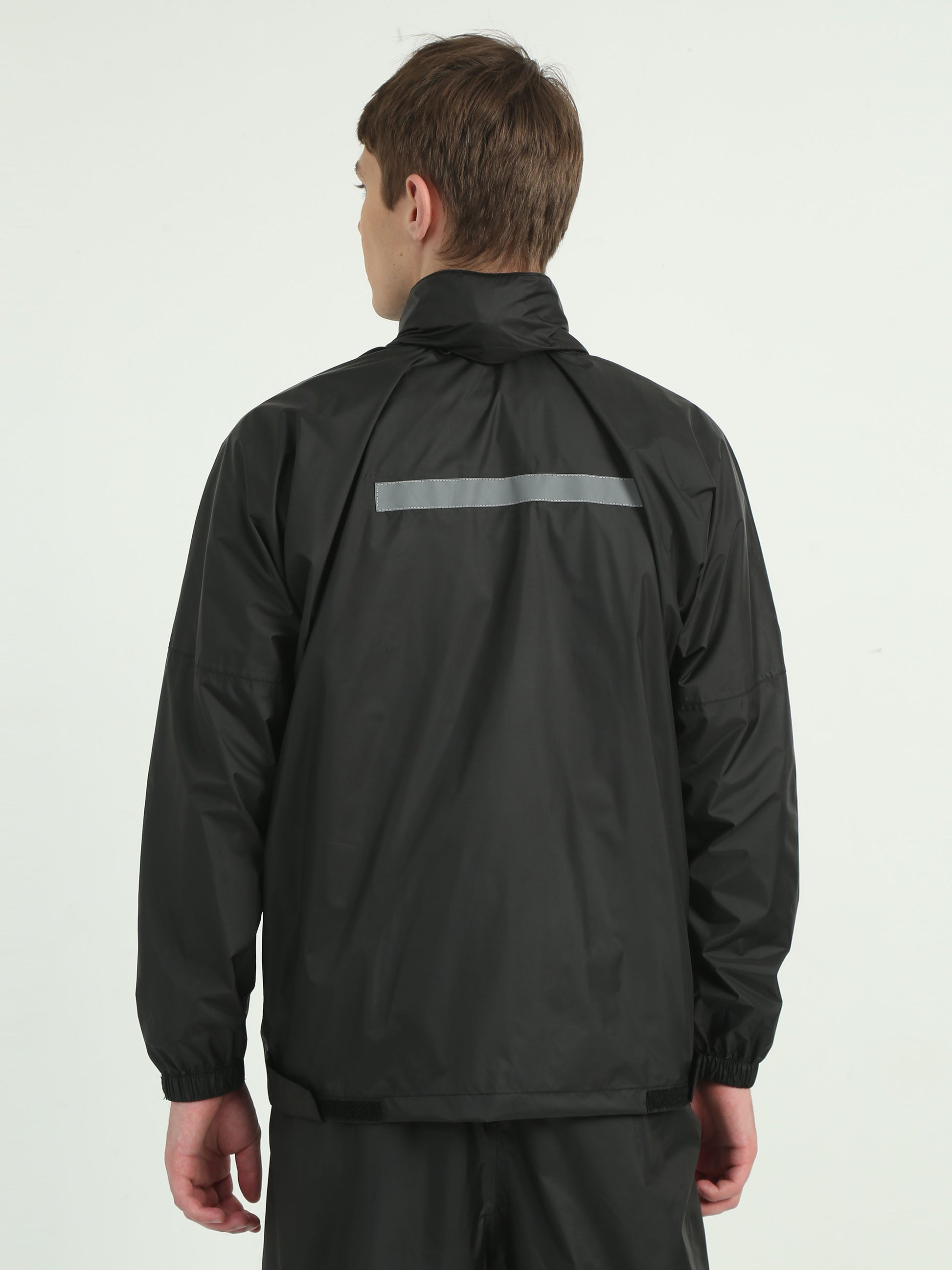 Black Hooded Raincoats for Men and Women