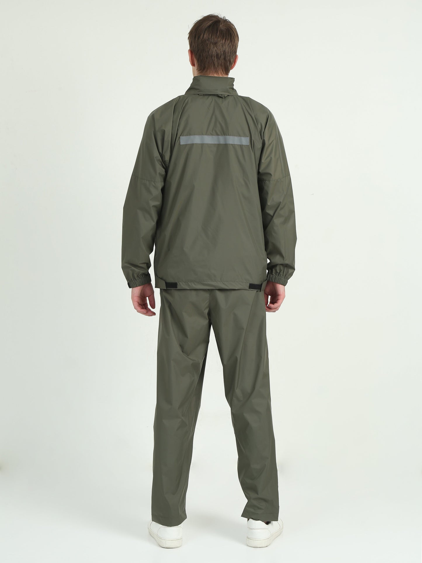 Hooded Waterproof Raincoat | Olive