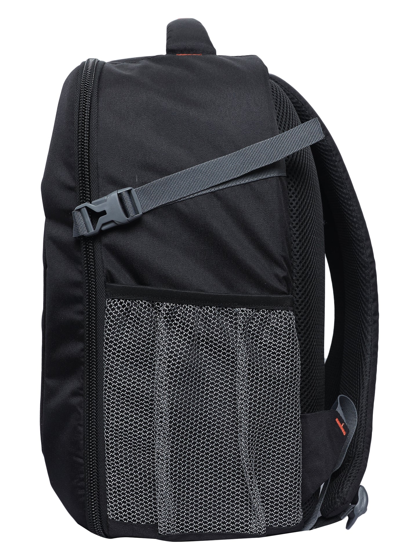 Side view of the G9 Super Tank 1 video camera backpack, highlighting its durable construction and ergonomic design.