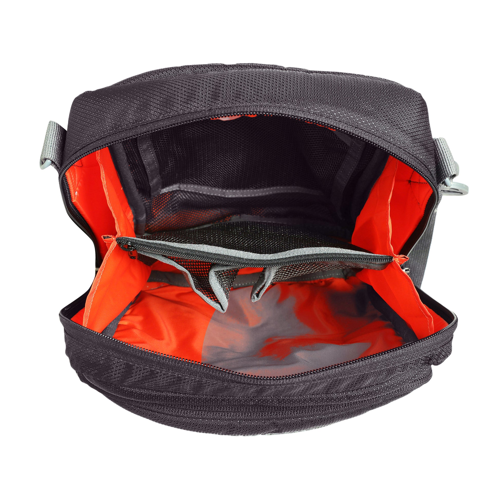 Image: Top view of the P13 Elite sling bag, showcasing its compact and streamlined design. The bag's durable construction and versatile compartments offer convenient storage and organization for photography accessories, making it an ideal choice for photographers seeking portability and functionality.